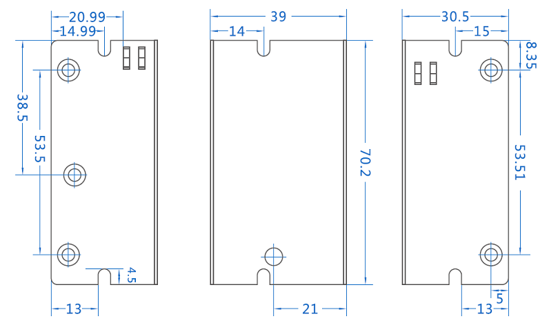 低功耗5V電源尺寸規格圖